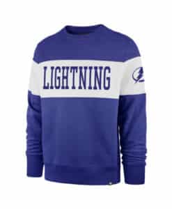 Tampa Bay Lightning Men's 47 Brand Blue Crew Long Sleeve Pullover