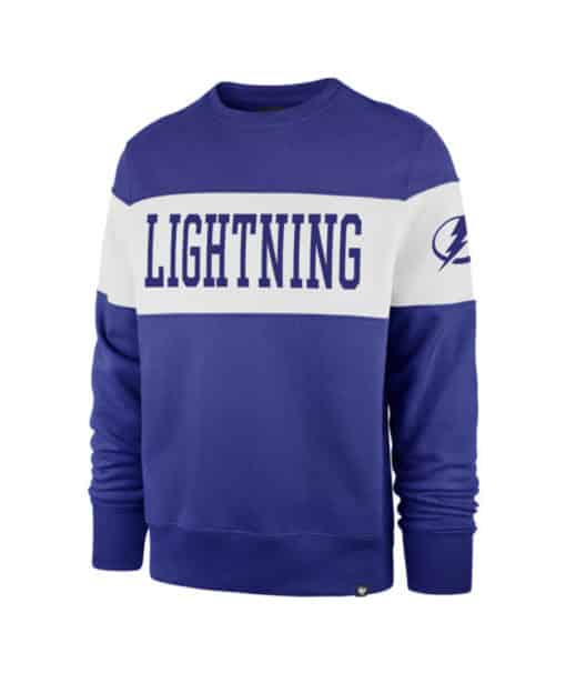 Tampa Bay Lightning Men's 47 Brand Blue Crew Long Sleeve Pullover