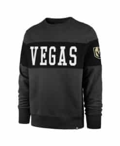 Vegas Golden Knights Men's 47 Brand Charcoal Crew Long Sleeve Pullover