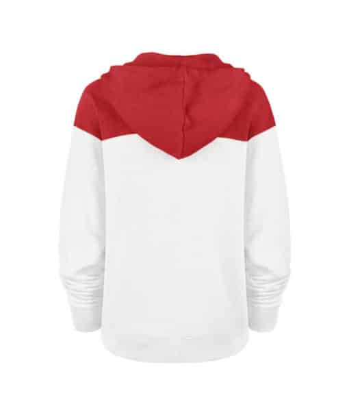 Wisconsin Badgers Women's 47 Brand Vintage White Pullover Hoodie - Image 2
