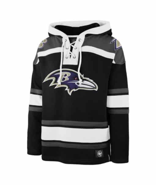 Baltimore Ravens Men's 47 Brand Classic Black Pullover Jersey Hoodie