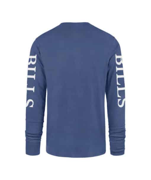 Buffalo Bills Men's 47 Brand Franklin Cadet Blue Long Sleeve Shirt - Image 2