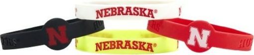 Nebraska Cornhuskers Bracelets 4 Pack Silicone