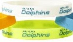 Miami Dolphins Bracelets 4 Pack Silicone