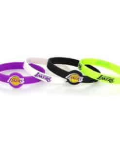 Los Angeles Lakers Bracelets 4 Pack Silicone