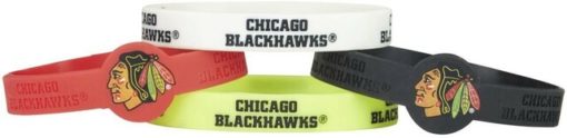 Chicago Blackhawks Bracelets 4 Pack Silicone