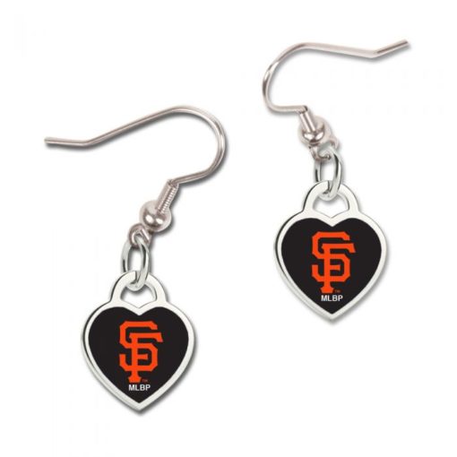 San Francisco Giants 3D Heart Dangle Earrings