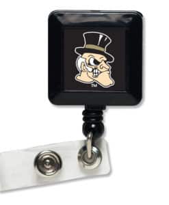 Wake Forest Demon Deacons Black Retractable Badge Holder