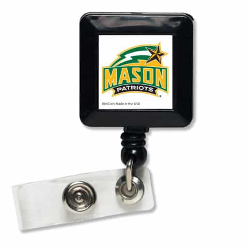 George Mason Patriots White Retractable Badge Holder