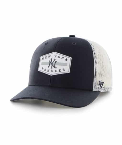 New York Yankees 47 Brand Navy White Mesh Trucker Snapback Hat