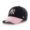 New York Yankees 47 Brand Pink Rose Navy MVP Adjustable Hat