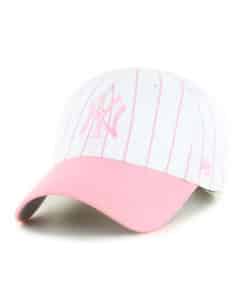 New York Yankees KIDS 47 Brand Pink Pinstripe White MVP Adjustable Hat