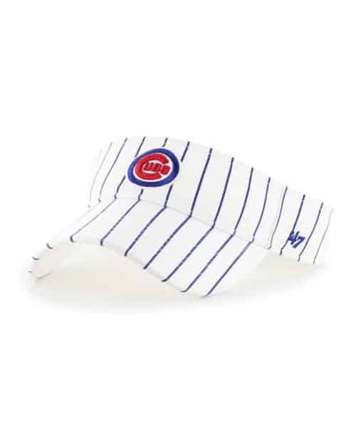 Chicago Cubs 47 Brand White Pin Stripe Adjustable Visor
