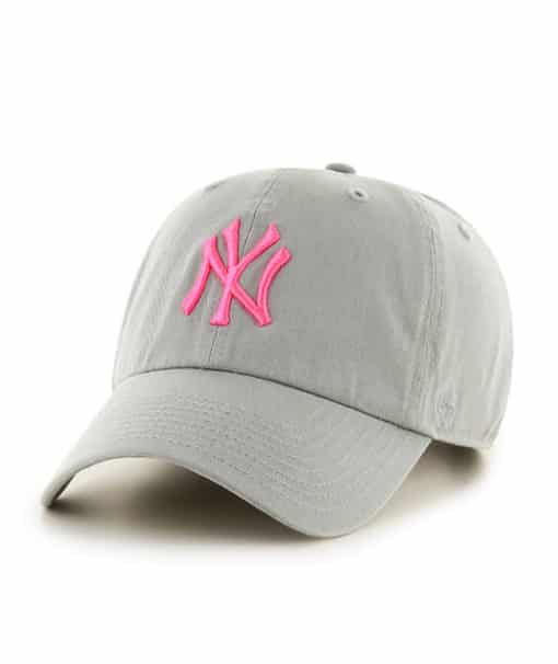 New York Yankees 47 Brand Pink Gray Clean Up Adjustable Hat