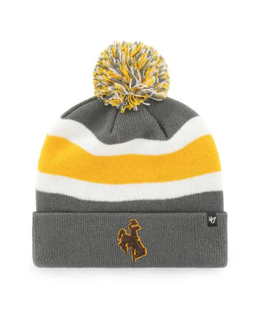 Wyoming Cowboys 47 Brand Charcoal Breakaway Cuff Knit Hat