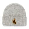 Wyoming Cowboys 47 Brand Gray Brain Freeze Cuff Knit Hat