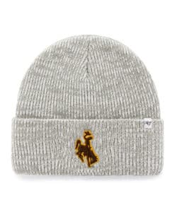 Wyoming Cowboys 47 Brand Gray Brain Freeze Cuff Knit Hat