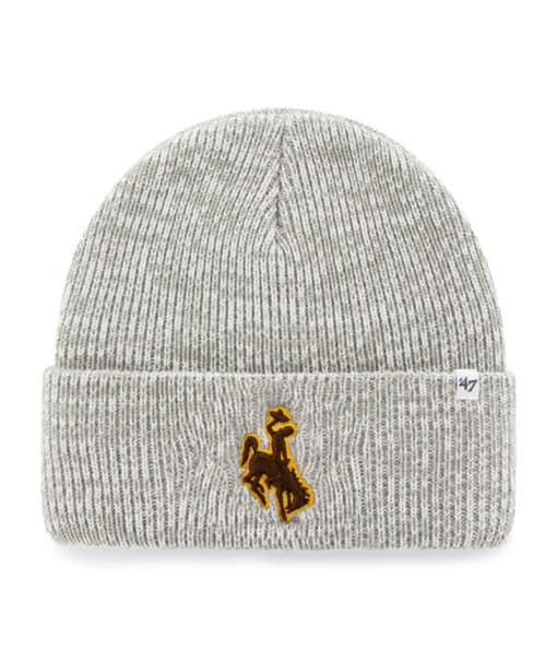Wyoming Cowboys 47 Brand Gray Brain Freeze Cuff Knit Hat