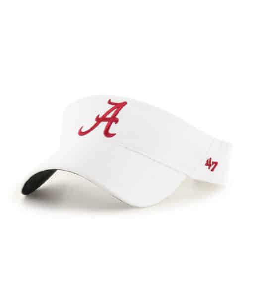 Alabama Crimson Tide 47 Brand Elliot White VISOR Adjustable Hat
