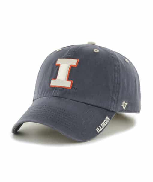 Illinois Fighting Illini 47 Brand Ice Navy Clean Up Adjustable Hat