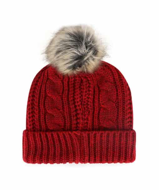 Alabama Crimson Tide Women's 47 Brand Red Meeko Cuff Knit Hat - Image 2