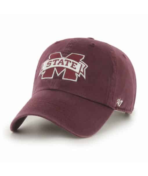 Mississippi State Bulldogs 47 Brand Dark Maroon Clean Up Adjustable Hat