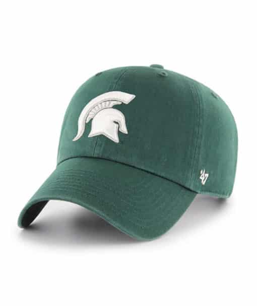 Michigan State Spartans 47 Brand MSU Dark Green Clean Up Adjustable Hat