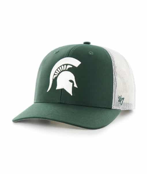 Michigan State Spartans 47 Brand Dark Green White Mesh Trucker Snapback Hat