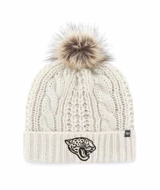 Jacksonville Jaguars Women's 47 Brand White Cream Meeko Cuff Knit Hat