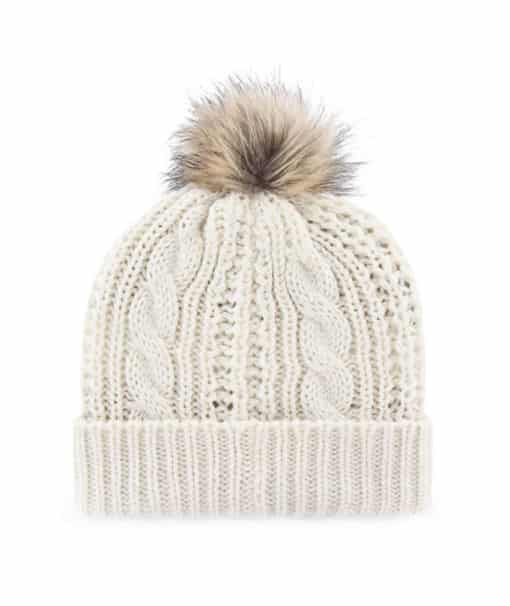 Miami Dolphins Women's 47 Brand White Cream Meeko Cuff Knit Hat - Image 2