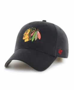Chicago Blackhawks INFANT 47 Brand Black MVP Stretch Fit Hat