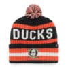 Anaheim Ducks 47 Brand Black Bering Cuff Knit Hat