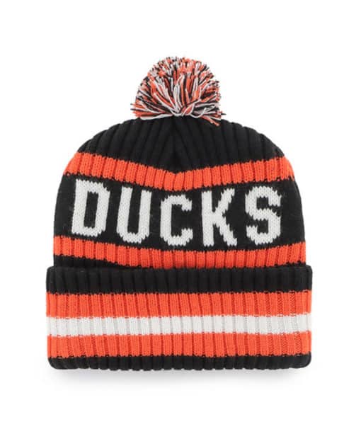 Anaheim Ducks 47 Brand Black Bering Cuff Knit Hat - Image 2