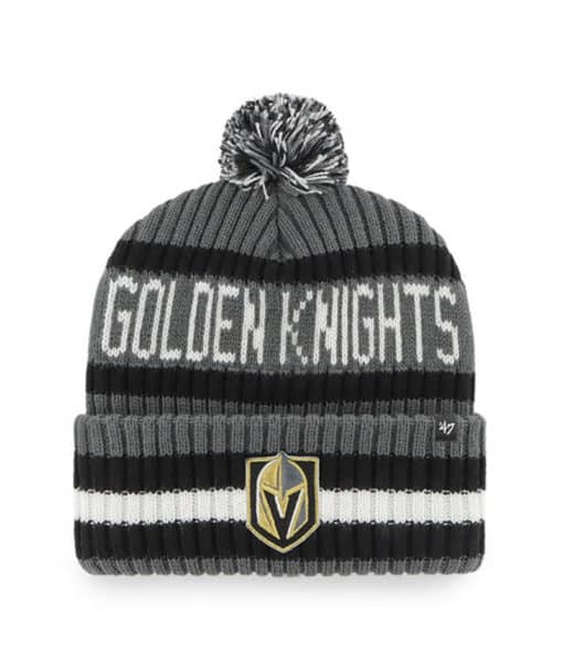 Vegas Golden Knights 47 Brand Charcoal Bering Cuff Knit Hat