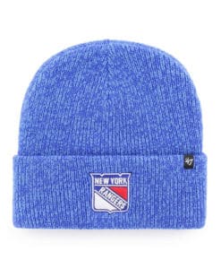 New York Rangers 47 Brand Blue Brain Freeze Cuff Knit Beanie Hat