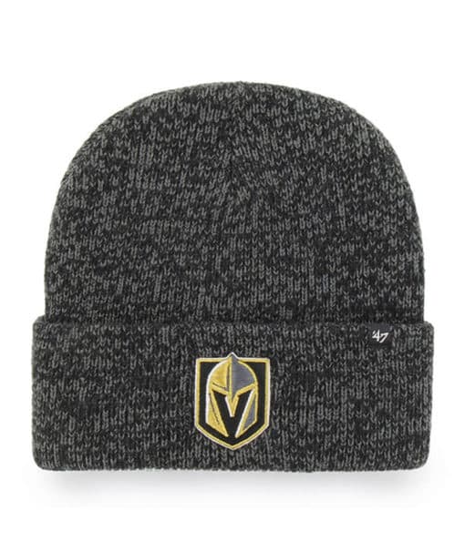 Vegas Golden Knights 47 Brand Black Brain Freeze Cuff Knit Beanie Hat