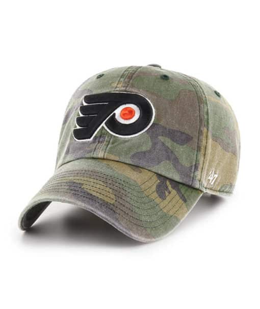 Philadelphia Flyers 47 Brand Camo Cargo Clean Up Adjustable Hat