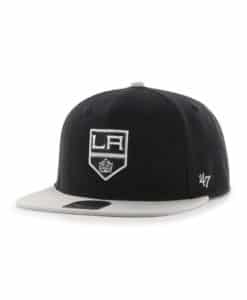 Los Angeles Kings YOUTH 47 Brand Lil Shot Black Gray Snapback Hat