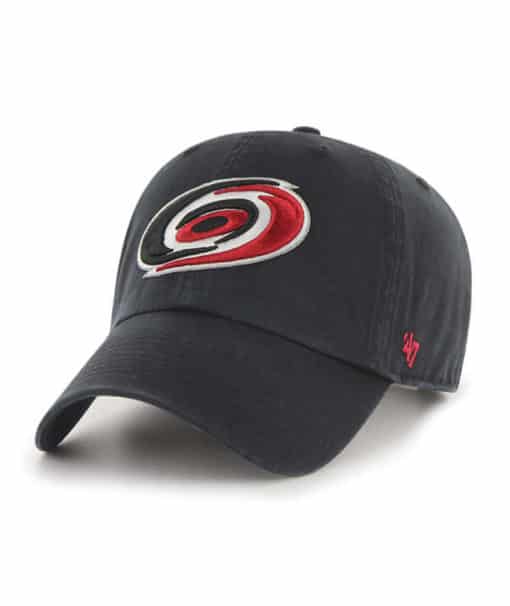 Carolina Hurricanes 47 Brand Black Clean Up Adjustable Hat