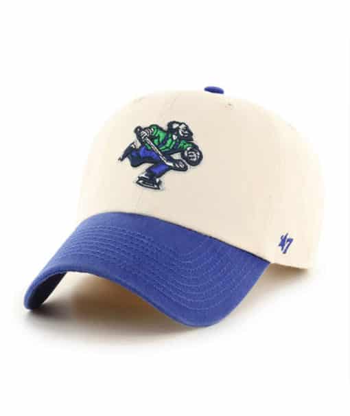 Vancouver Canucks 47 Brand Natural Blue Clean Up Adjustable Hat