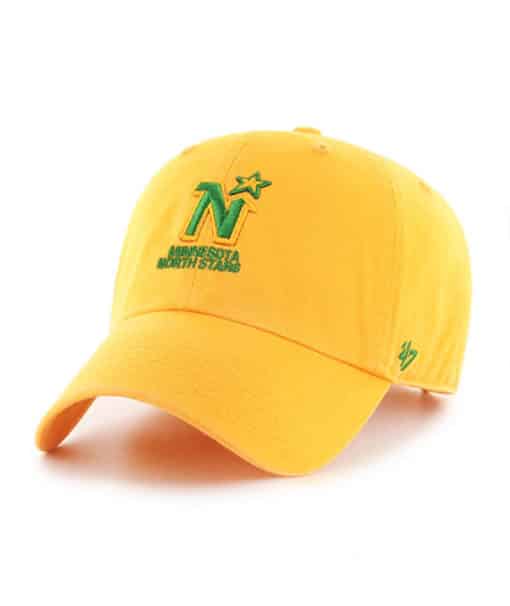 Minnesota North Stars 47 Brand Yellow Gold Clean Up Adjustable Hat