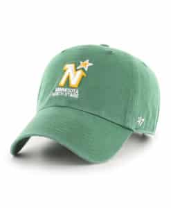 Minnesota North Stars 47 Brand White Green Clean Up Adjustable Hat