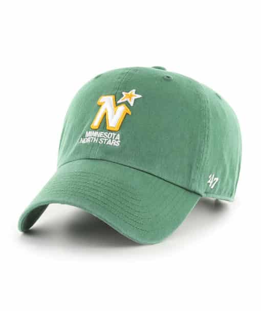 Minnesota North Stars 47 Brand White Green Clean Up Adjustable Hat