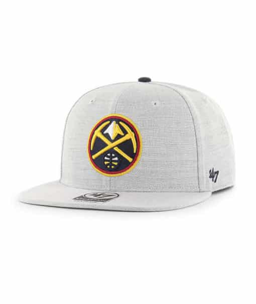 Denver Nuggets 47 Brand Gray Boreland Adjustable Snapback Hat