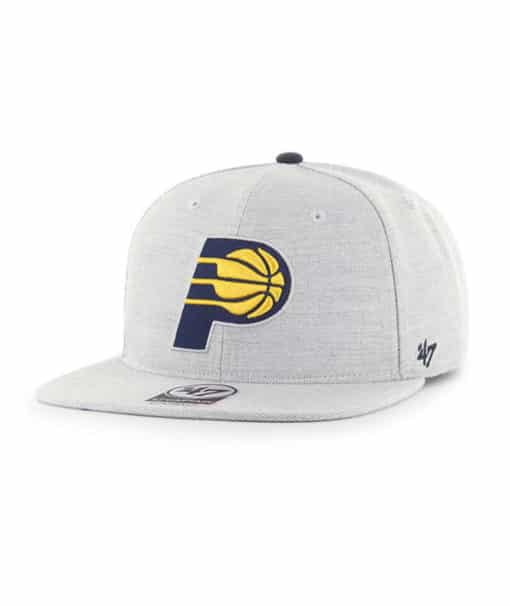 Indiana Pacers 47 Brand Gray Boreland Adjustable Snapback Hat