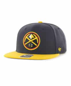 Denver Nuggets 47 Brand Navy Yellow No Shot Adjustable Snapback Hat