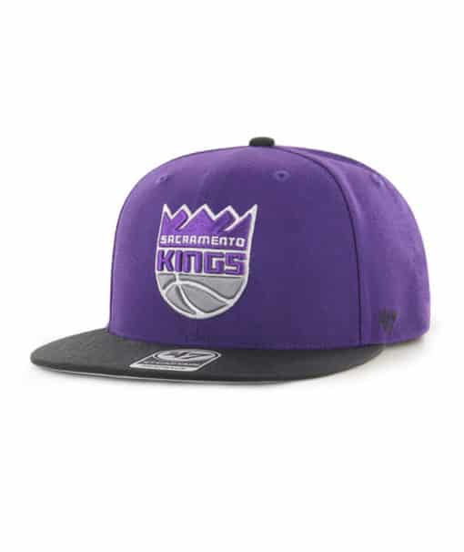 Sacramento Kings 47 Brand Purple Black No Shot Adjustable Snapback Hat