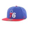 Philadelphia 76ers 47 Brand Blue Red No Shot Adjustable Snapback Hat