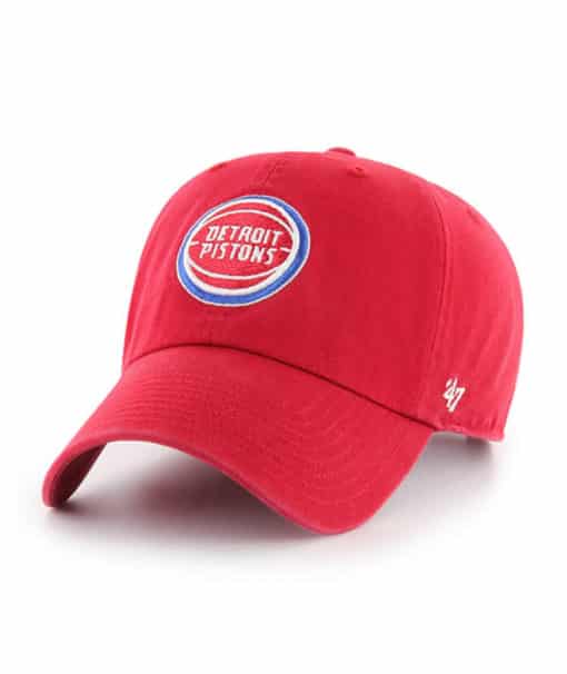 Detroit Pistons 47 Brand Red Clean Up Adjustable Hat