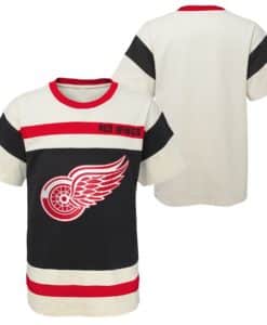Detroit Red Wings YOUTH Cream Crew Jersey T-Shirt Tee
